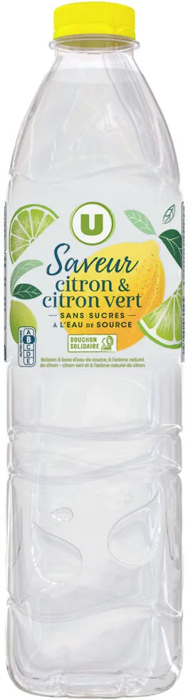 Boisson à base d'eau de source arômatisée citron-citron vert sans sucre 1,5L