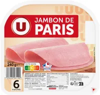 Jambon de Paris sans couenne - x6 tranches, 240g