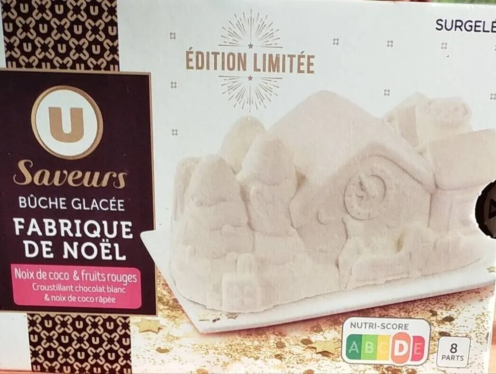 Bûche glacée fabrique de Noël