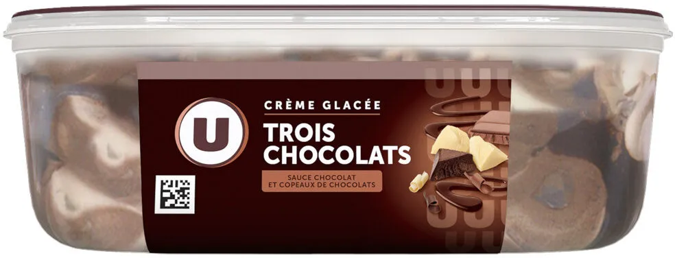 Bac crème glacée 3 chocolats - 496g