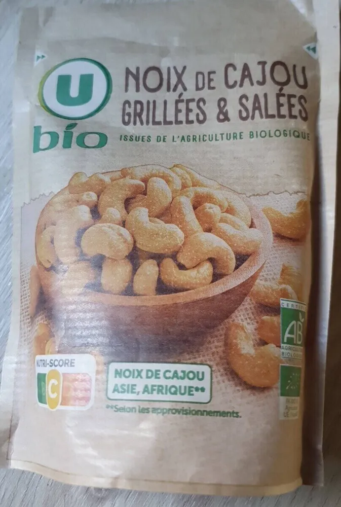 Noix de cajou grillées salées , paquet 100g