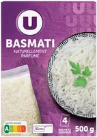 Riz long basmati 4 sachets cuisson de 125g, 500g
