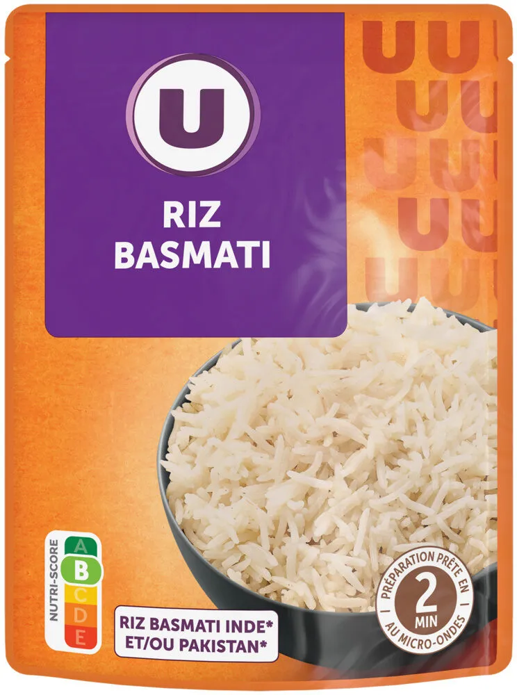 Riz basmati nature micro-ondable 2 minutes sachet de 250g