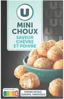 Biscuits apéritifs Mini choux saveur chèvre et poivre paquet de 60g