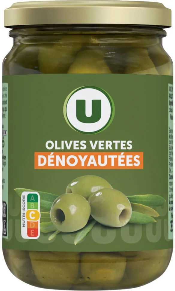 Olives vertes dénoyautées bocal de 37cl - 160g