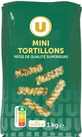 Pâtes Mini tortillon qualité supérieure paquet cello de 1kg