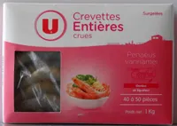 Crevettes entières crues