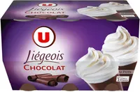 Dessert liégeois chocolat et crème fouettée 12x100g