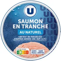Saumon au naturel sans peau et sans arête boîte de 1/5, 112g