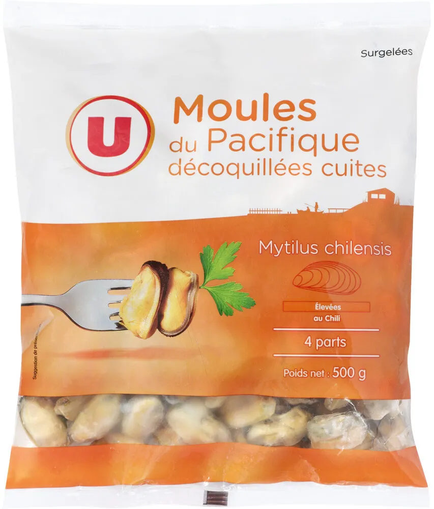 Moules du Pacifique cuites et décortiquées