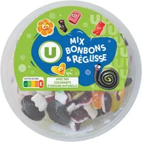 Assortiment de bonbons gélifiés et réglisse aromatisés boîte de 600g