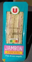 Sandwich pain de mie jambon/emmental/mayo allégée - 145G