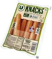 Knacks de poulet fumés au bois de hêtre