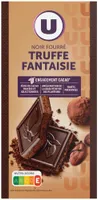 Chocolat noir fourré à la truffe fantaisie, éclats de fèves de cacao caramélisés Tablette de 150g