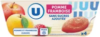 Purée de fruits parfum pommes et framboise sans sucres ajoutés 4x100g