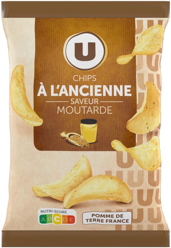Chips à l'ancienne saveur moutarde paquet de 135g