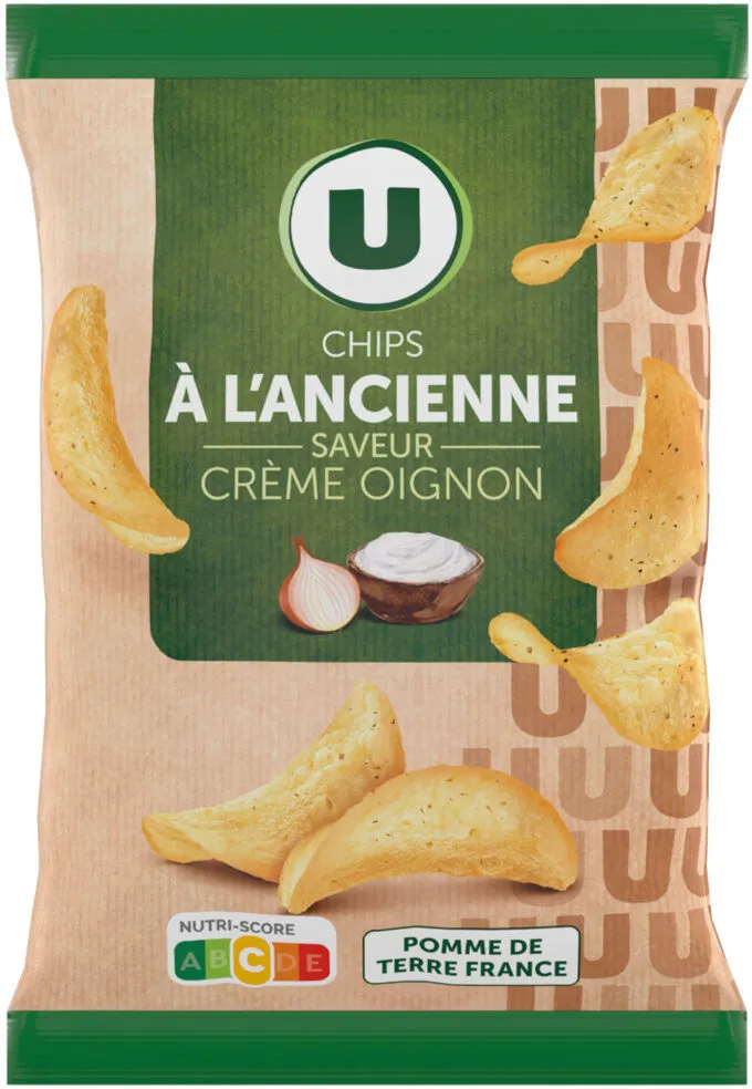 Chips à l'ancienne saveur crème et oignon paquet de 135g