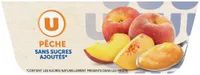 Dessert fruitier coupelle purée de pêches sans sucres ajoutés - 4 potsde 100g, 400g