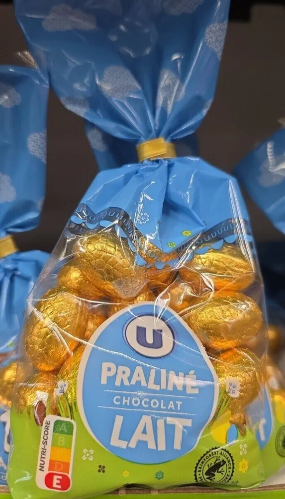 Sachet petits oeufs chocolat lait praliné - 180g