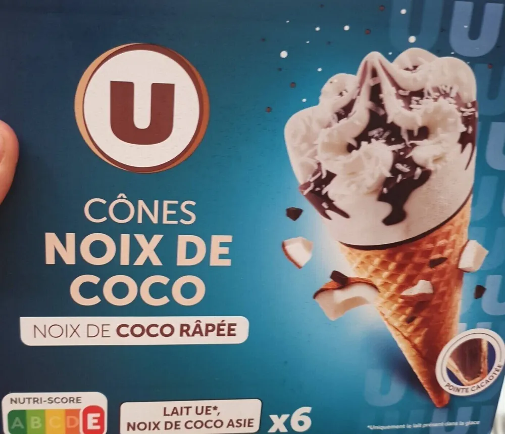 Glace coco cône