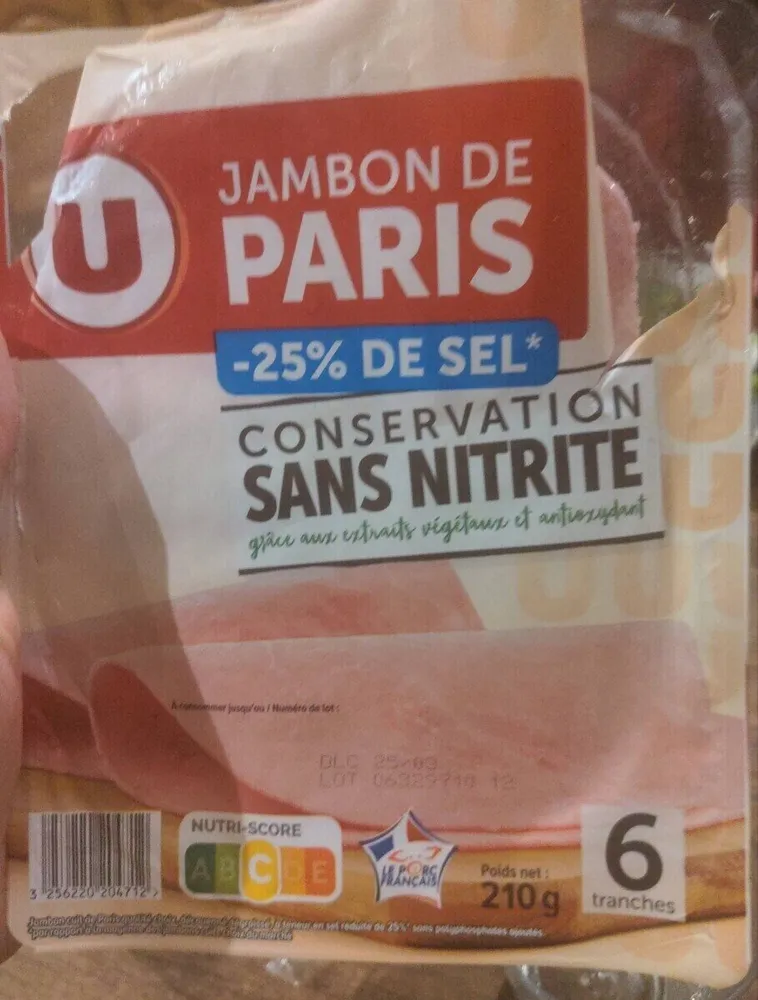 Jambon cuit de Paris conservation sans nitrite