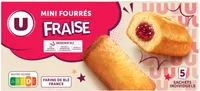 Mini gateaux fourrés fraise 5 paquets de 30g, 150g