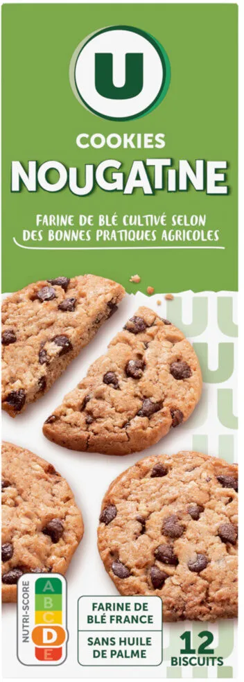 Cookies à la nougatine et pépites de chocolat étui de 200g