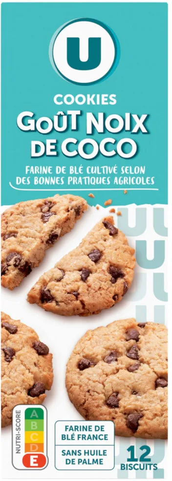 Cookies noix de coco et pépite de chocolat paquet de 200g