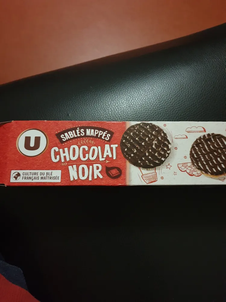 Biscuits Sablés nappés au chocolat noir boîte de 200g
