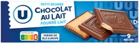 Biscuits petit beurre fourrés au lait nappés chocolat au lait - Paquetde 150g