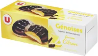 Biscuits fourrés au citron nappés de chocolat