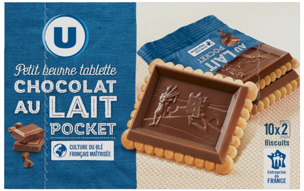 Tablette petit beurre au chocolat au lait 250g