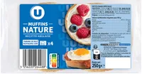 Muffins nature Recette Anglaise x4 - 250g