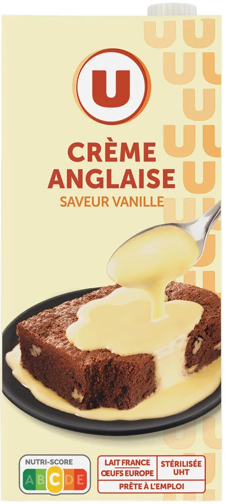 Crème anglaise saveur vanille, brique 1L