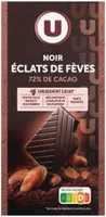 Chocolat noir dégustation 72% d'éclats fèves de cacao Tablette de 100g