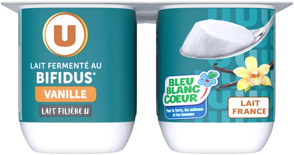 Lait fermenté sucré au bifidus saveur vanille 4x125g