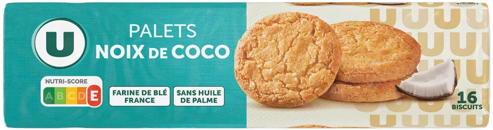 Palets dorés noix de coco 125g