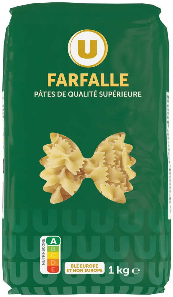 Pâtes Farfalle qualité supérieure, sachet de 1kg