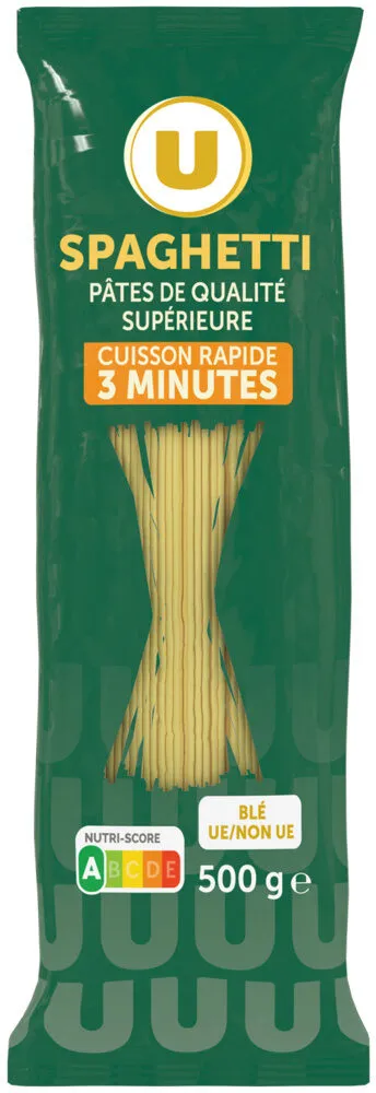 Pâtes Spaghetti cuisson rapide sachet de 500g