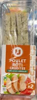 Sandwich poulet rôti crudités