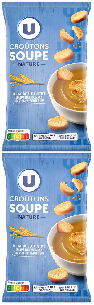 Croûtons ronds frits pour soupe nature 2x90g - 180g