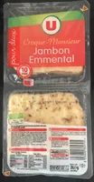 2 Croque-monsieur Gratinés, Poids Total 260 Grammes, Marque U