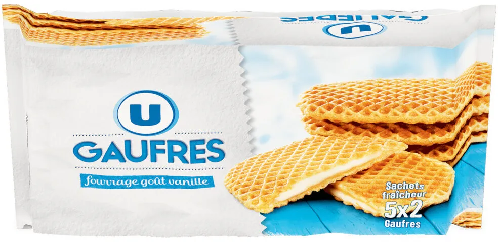 Gaufres fourrées goût vanille 300g