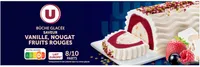 Bûche glacée parfum vanille, nougat, fruits rouges, 548g