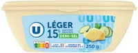 Matière grasse laitière légère 1/2 sel 15%MG, barquette de 250g