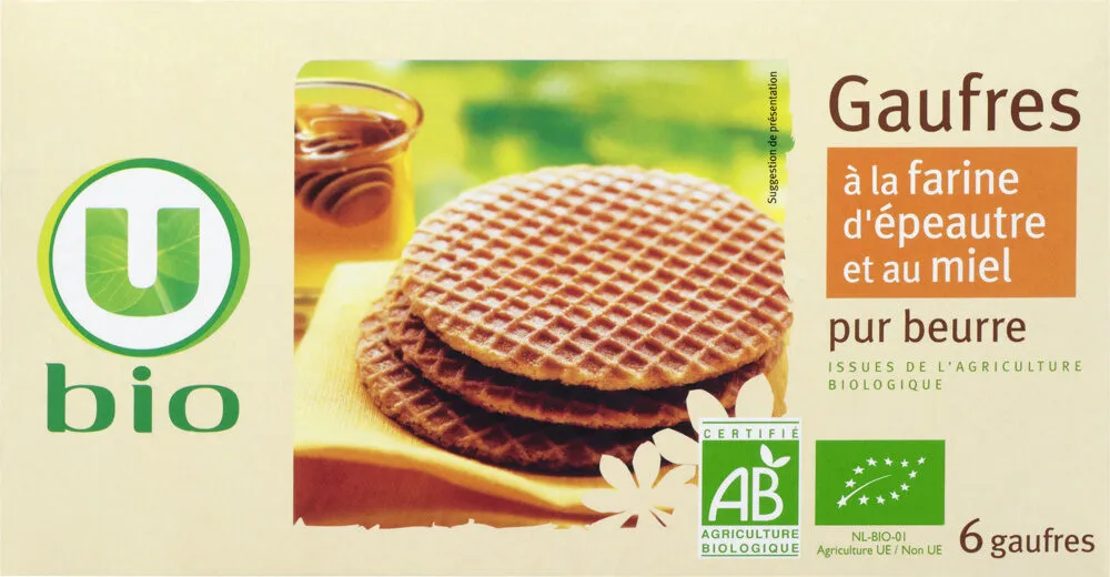 Gaufre au miel et à la farine d'épeautre bio boîte de 175g