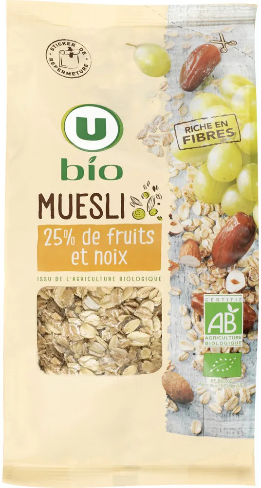 Muesli floconneux 25% de fruits et noix