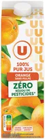 Pur jus d'orange sans pulpe, zéro résidu de pesticides, brique 1 litre