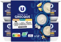 Yaourt à la grecque au citron,coco ou à la vanille 12x125g