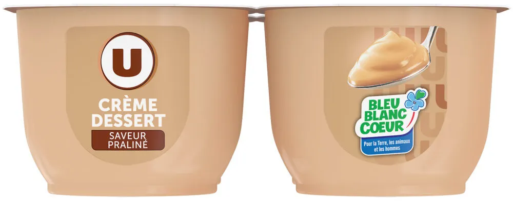 Crème dessert saveur praliné 4x125g soit 500g